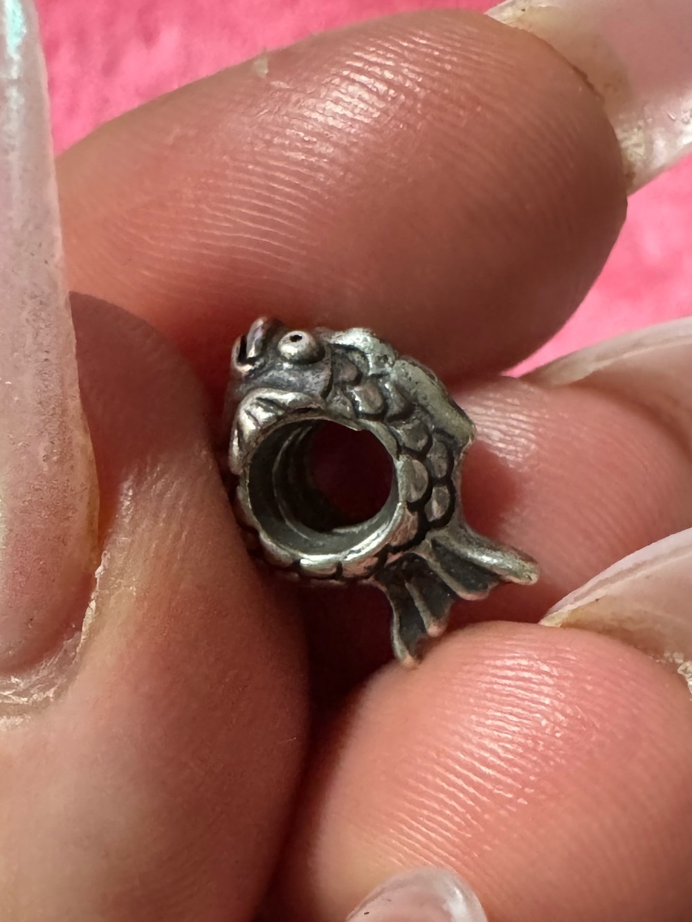 Retired Pandora Silver “Lucky Fish” Charm Bead - Picture 4 of 5